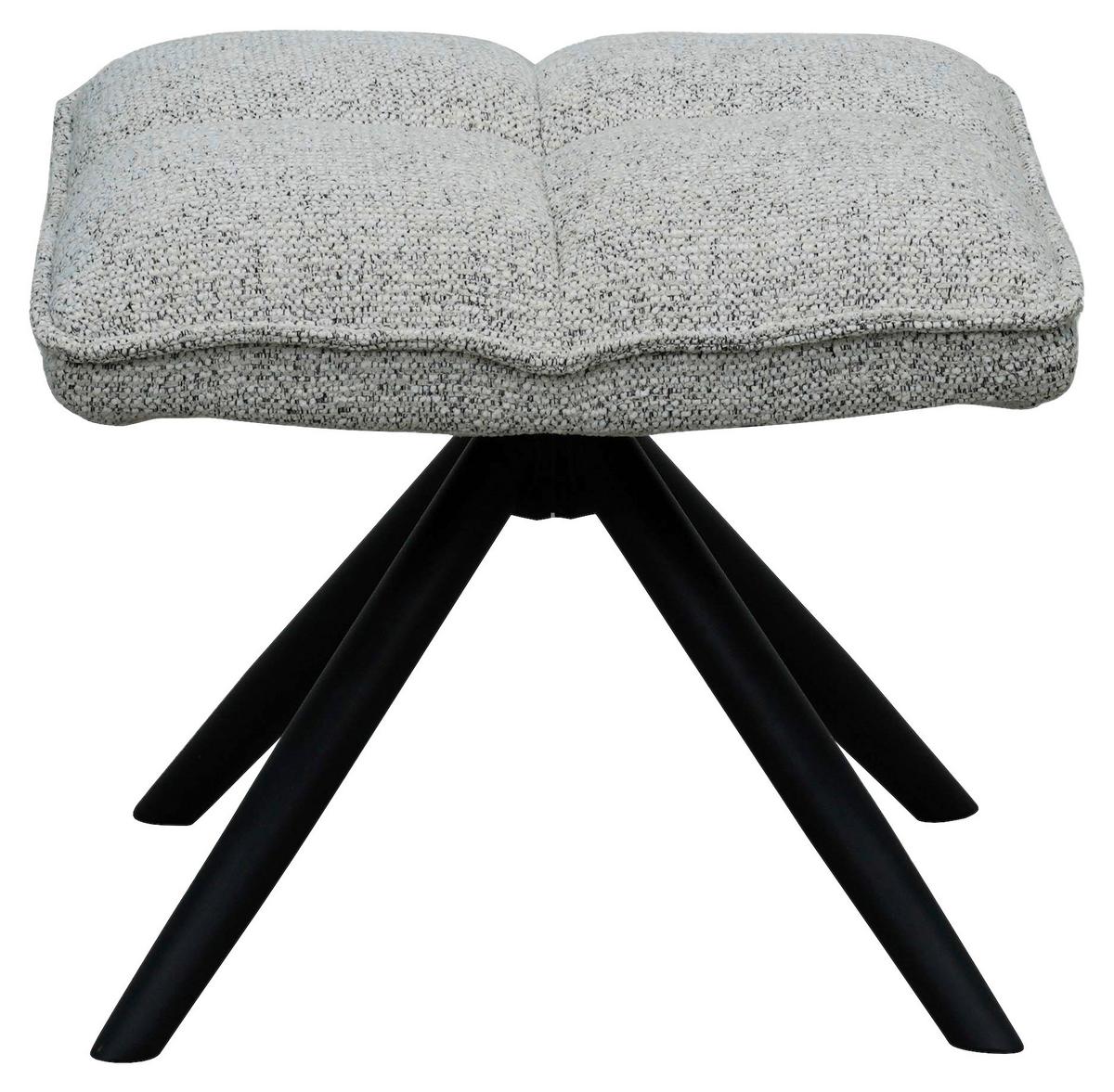 Taburet ISOLA - grej/negru, Modern, lemn/metal (50/42/43cm) - Mömax