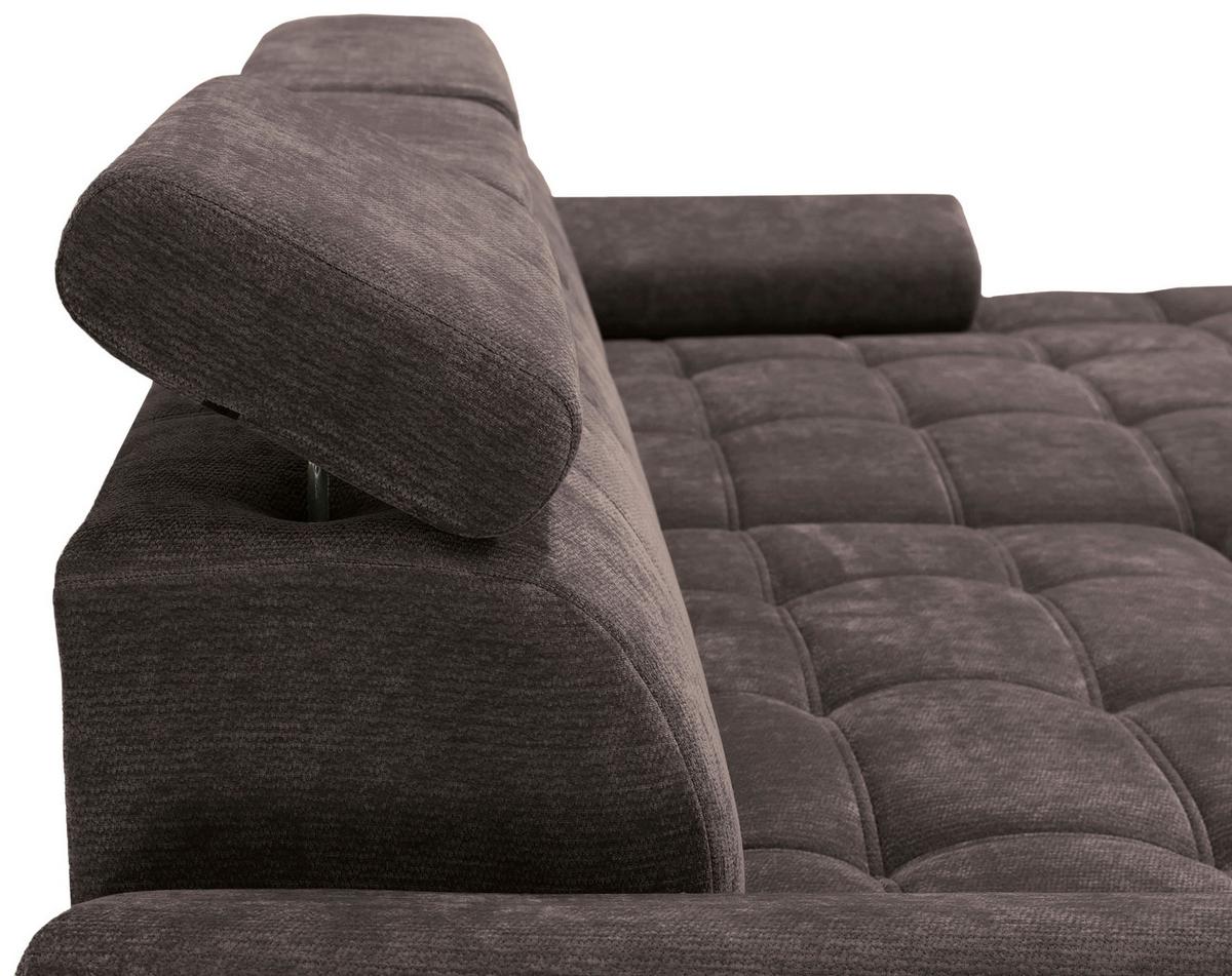 Kutna Garnitura Vegas - tamno smeđa/crna, Design, drvo/tekstil (294/173cm) - Modern Living
