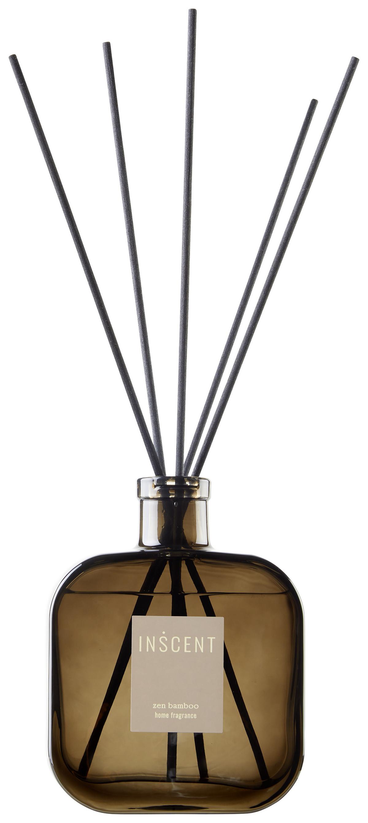 Raumduft Zen Bamboo in Creme ca. 500ml - Klar/Creme, Design, Glas (500ml) - Inscent