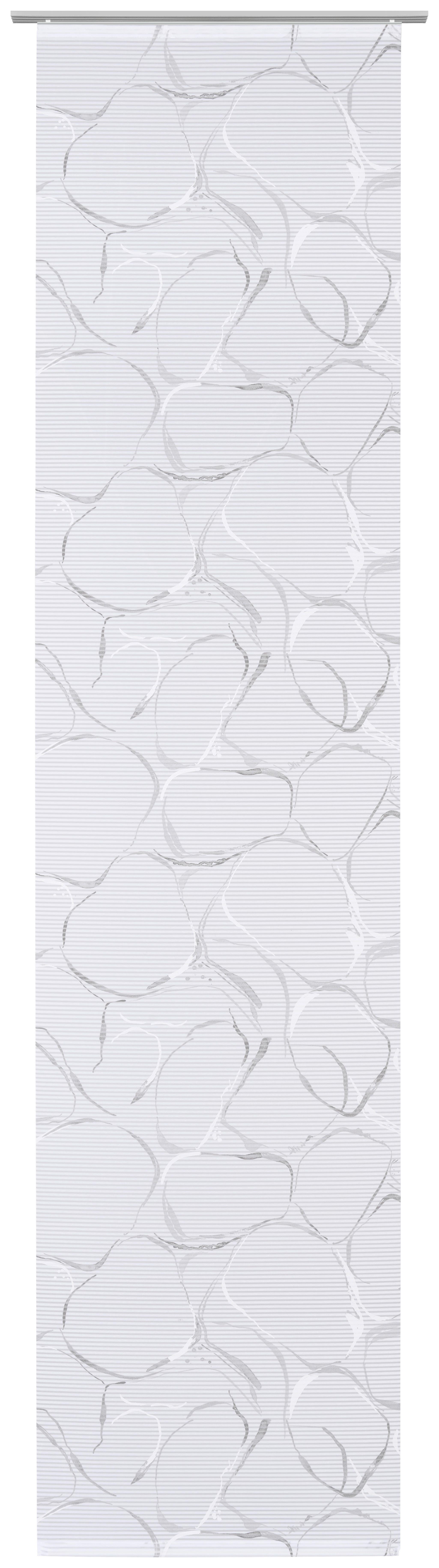 ZASŁONA PANELOWA CORVINA - biały/ciemnoszary, Konventionell, tkanina (60/255cm) - Novel