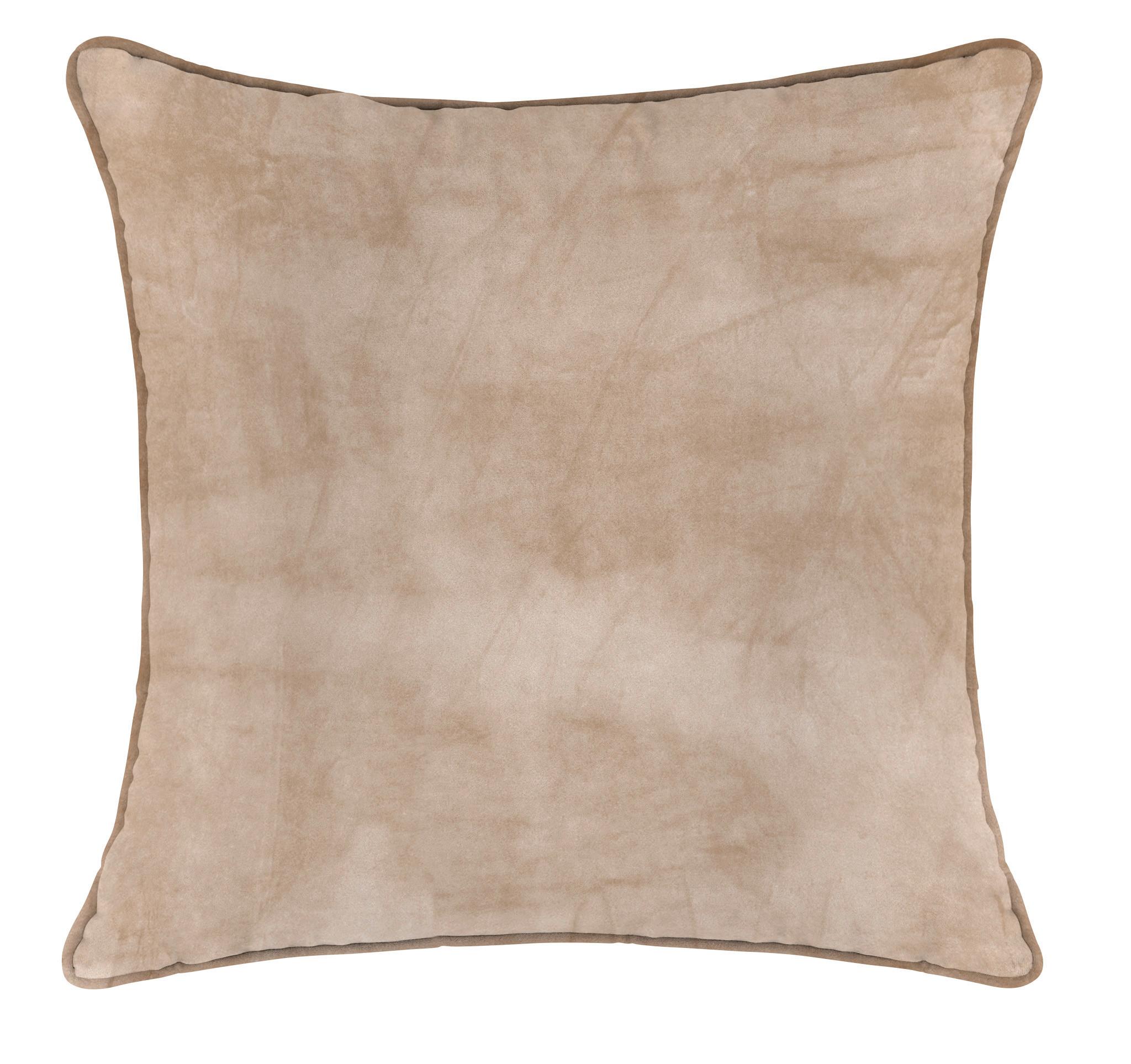 Zierkissen Viola aus Samt ca. 45x45cm - Beige, KONVENTIONELL, Textil (45/45cm) - Premium Living
