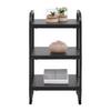 HYLLA BEND -SB- -EXKLUSIV- - svart, Modern, metall/trämaterial (36/70/40cm) - Mömax