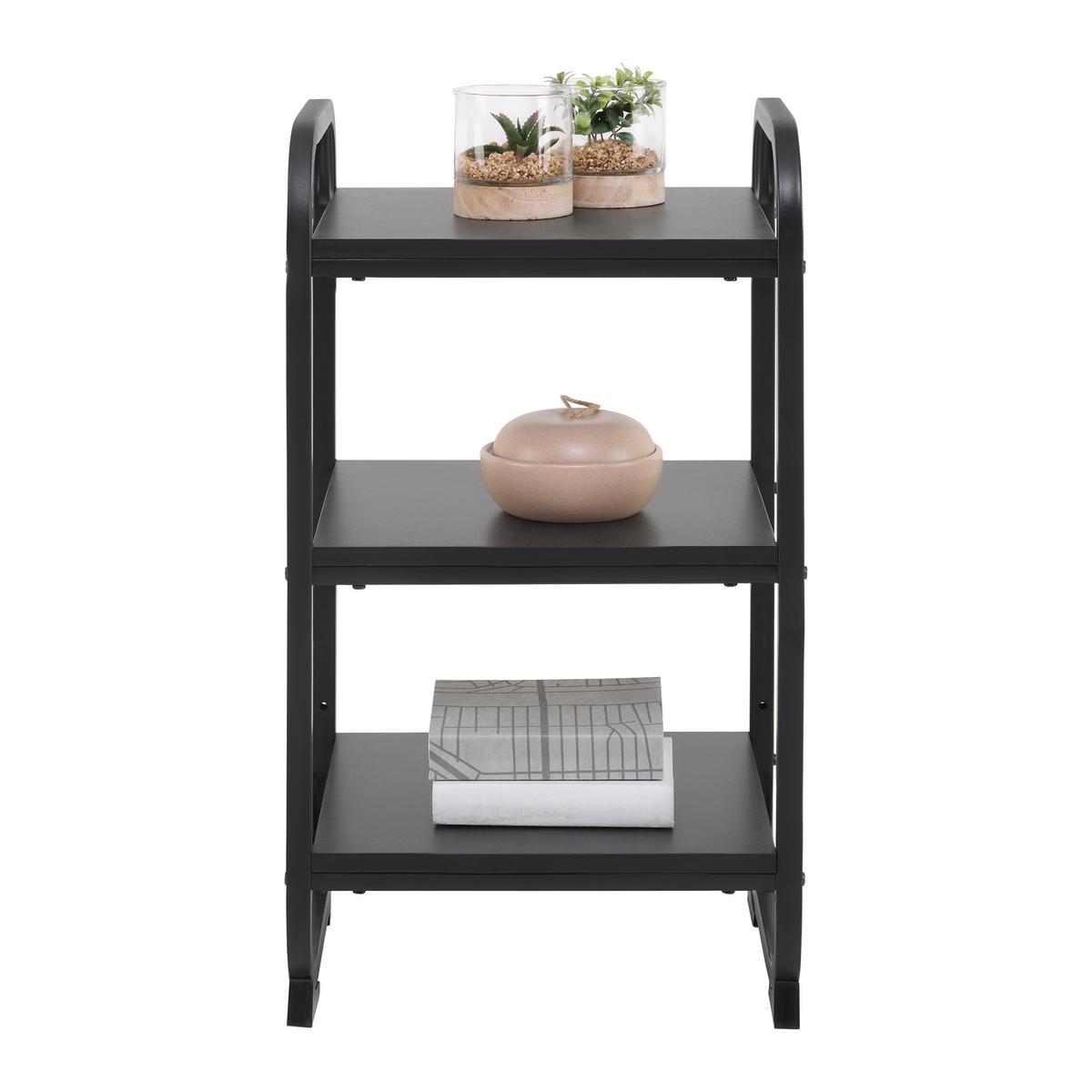 Regal Bend Schwarz - Schwarz, MODERN, Holzwerkstoff/Metall (36/70/40cm) - Mömax