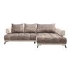 Ecksofa Morgan Cappuccino - Creme/Schwarz, Modern, Textil/Metall (262/184cm) - Mömax