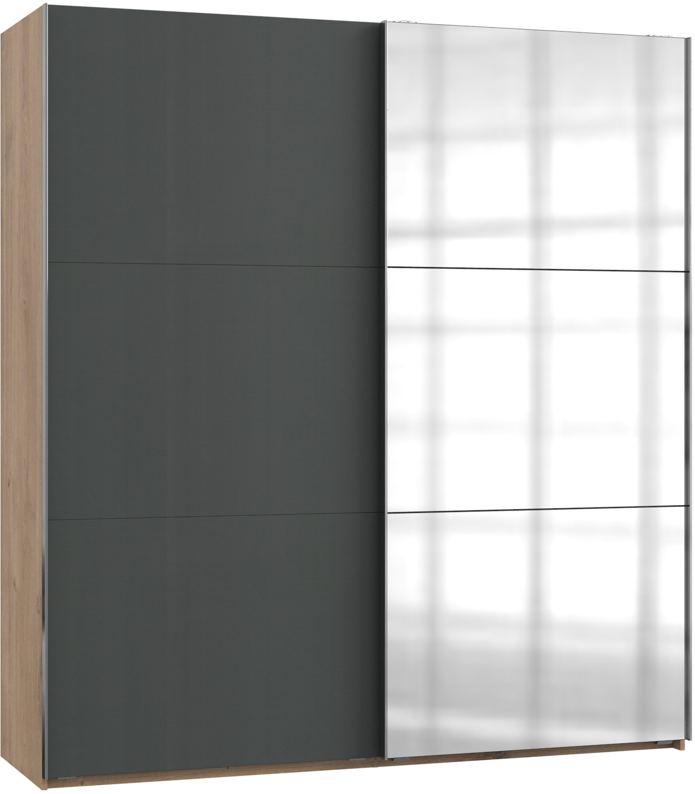 Ormar S Kliznim Vratima Level 36a - boje grafita/boje hrasta, Moderno, drvni materijal (200/216/65cm) - MID.YOU