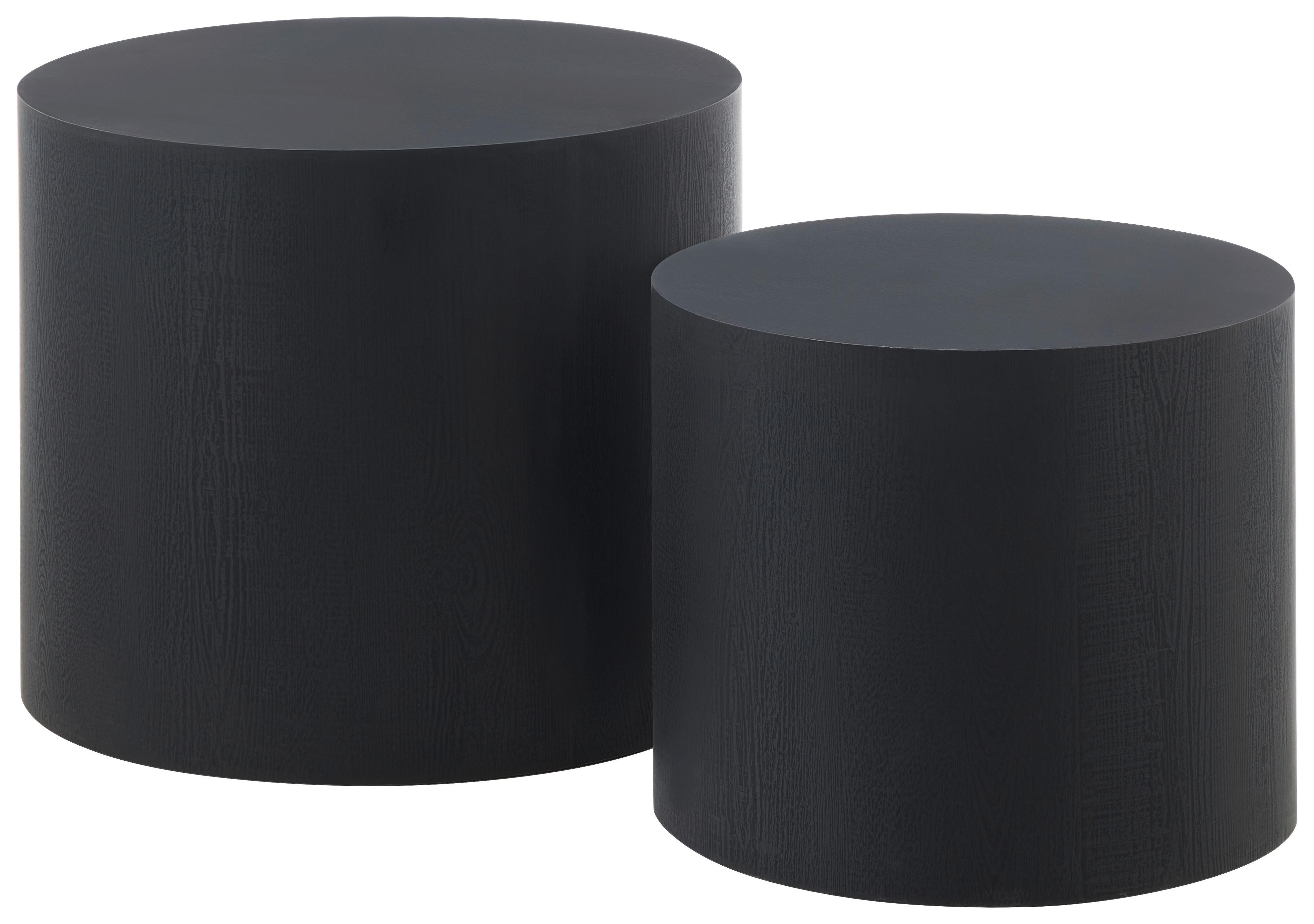 Măsuță de cafea MAYO - negru, Design, material pe bază de lemn (48/38/38/32/48/38cm) - Modern Living