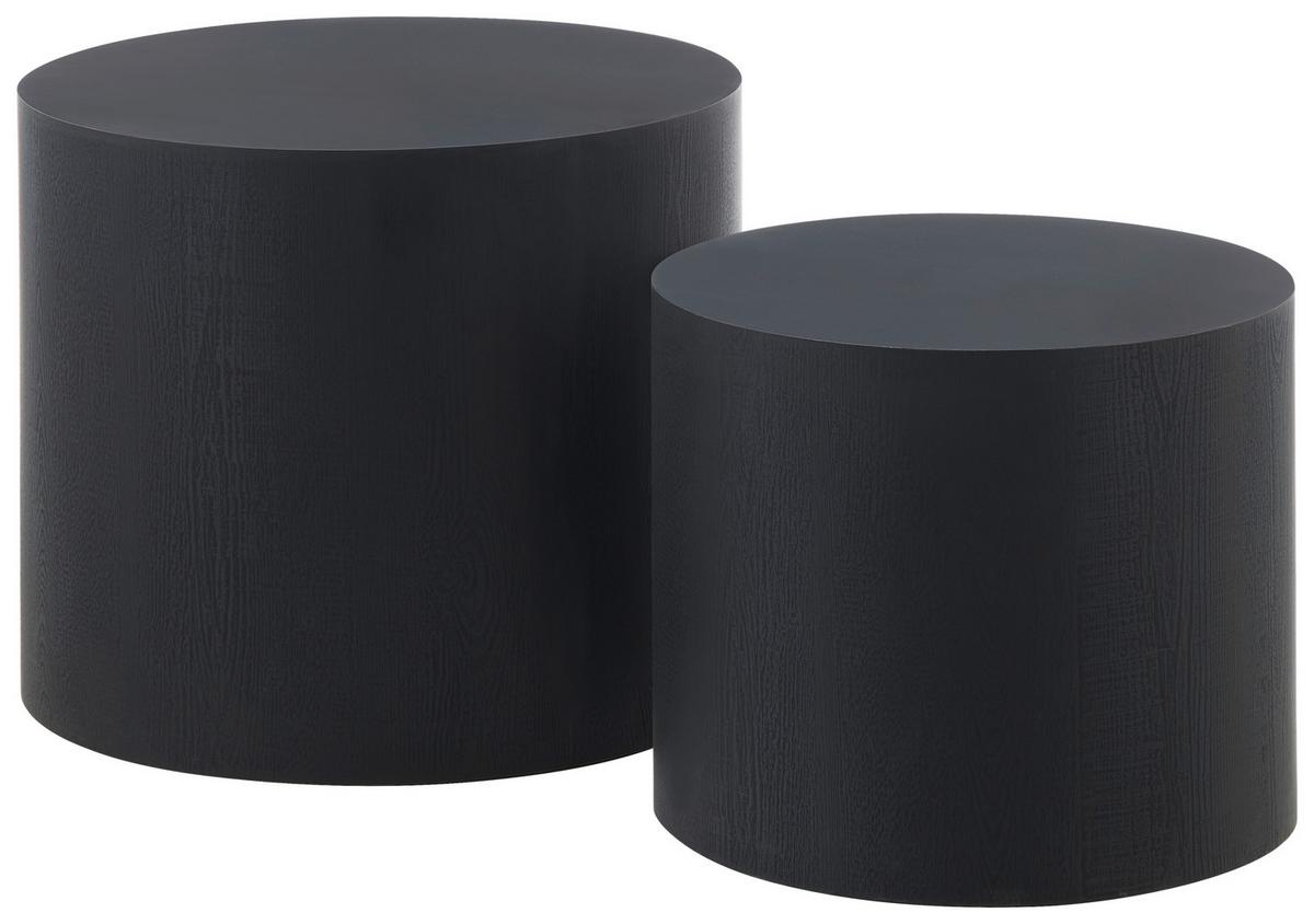 Măsuță de cafea MAYO - negru, Design, material pe bază de lemn (48/38/38/32/48/38cm) - Modern Living