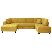 Kutna Garnitura Moritz - boje senfa, Trend, tekstil (155/324/178cm) - Modern Living