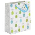 Geschenktasche Jana Bunt - Türkis/Gelb, Papier (18/21/8cm)
