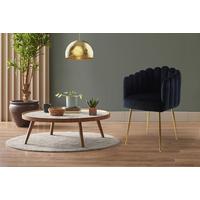 Karosszék Muna 125 - fekete/aranyszínű, Design, műanyag/fém (59/85/56cm) - Kayoom