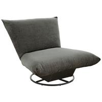 Relaxsessel Cremona Anthrazit - Anthrazit/Schwarz, Design, Textil/Metall (100/78/96cm) - Livetastic