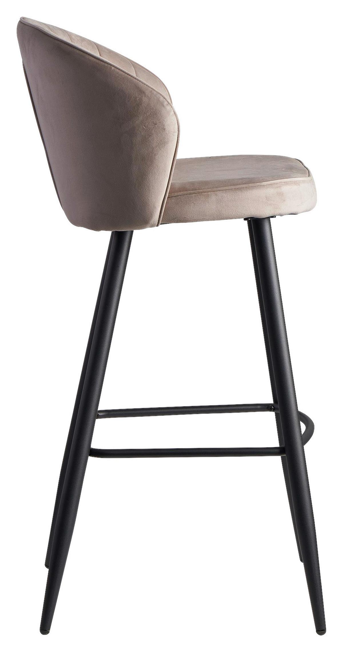 Barski Stol Wohnling - črna/bež, Moderno, kovina/tekstil (56/102,5/52,5cm) - MID.YOU