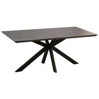 Jedilna Miza Steve, Črna, Keramična Plošča, 180x90 - črna, Moderno, kovina/leseni material (180/76/90cm)