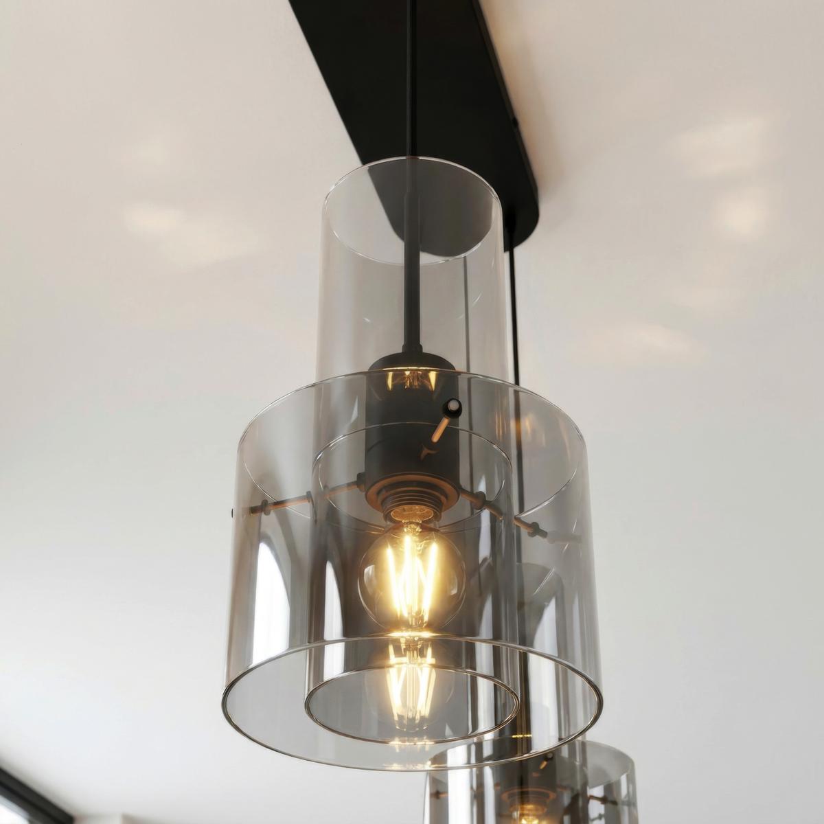 LAMPA WISZĄCA EOS *DK* - ciemnoszary, Design, metal/szkło (97/18/150cm) - Dieter Knoll