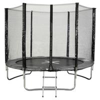 Trampolin 8 Feet Ø ca. 244cm - Schwarz/Grau, Kunststoff/Metall (244/205cm) - Based