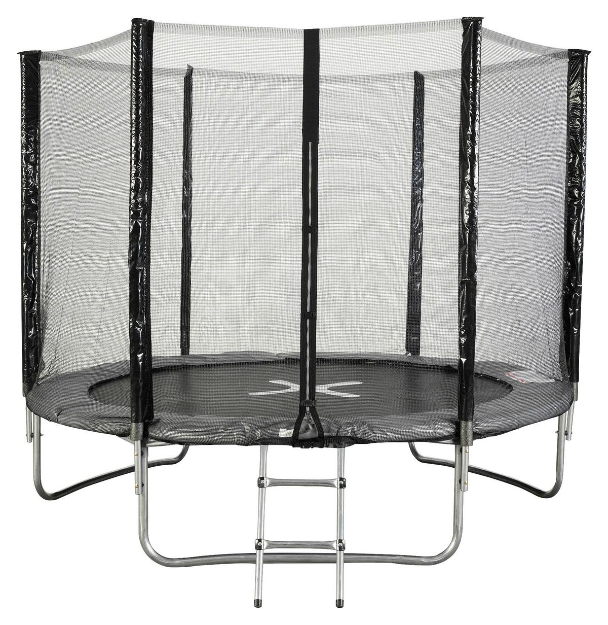 Trampolin 8 Feet Ø ca. 244cm - Schwarz/Grau, Kunststoff/Metall (244/205cm) - Based