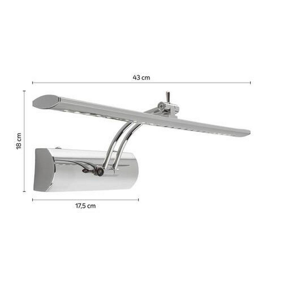 LED-Wandleuchte Picture max. 3 Watt - Chromfarben, Kunststoff/Metall (43/18/16cm)