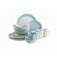 SET DE VAISSELLE KOMBISERVICE, 934065 - Pastellblau/Hellrosa, Basics, Keramik - Mäser