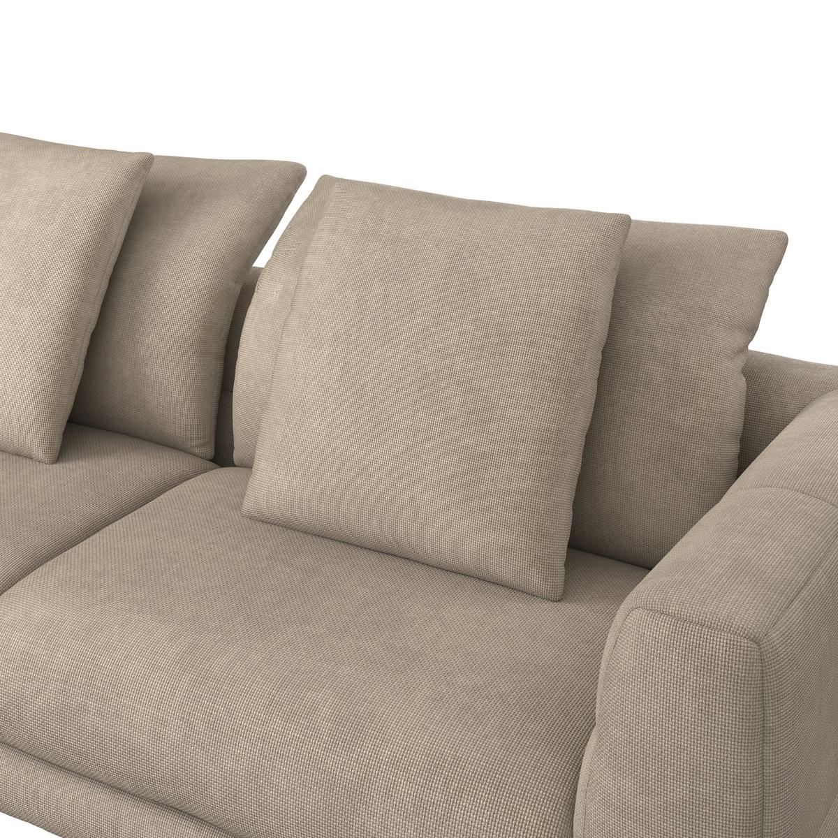 Zofa Lea, Bež, Šenilja, Žamet - črna/bež, Moderno, kovina/tekstil (284/87/110cm) - Bessagi Home