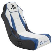Gamingsessel Playstation ca. 42x68x74cm Weiß/Blau/Schwarz - Blau/Schwarz, MODERN, Leder/Holzwerkstoff (42/68/74cm) - X Rocker