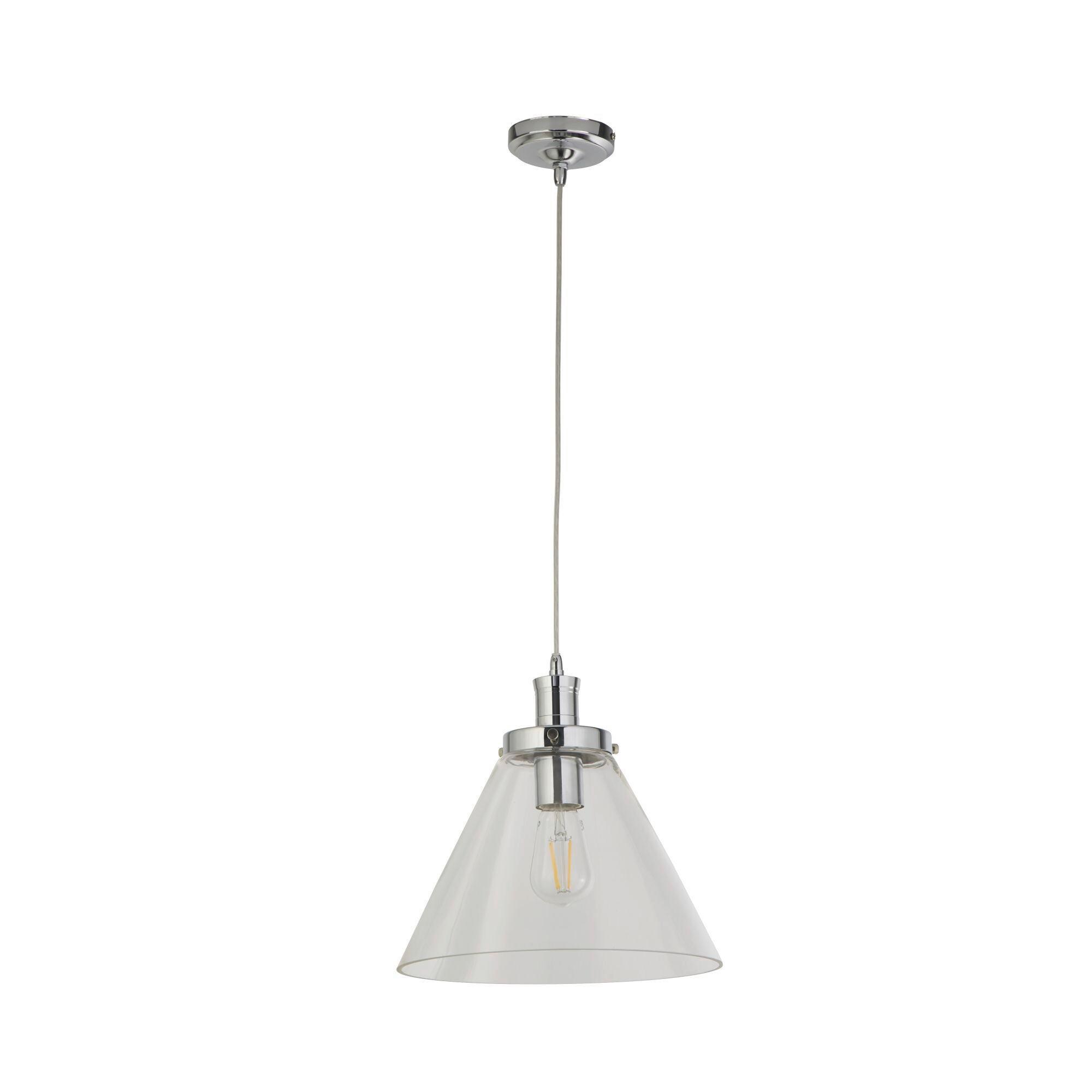 Függőlámpa 3228cc Pyramid  Pendant - átlátszó, Basics, üveg/fém (29/28/29cm)