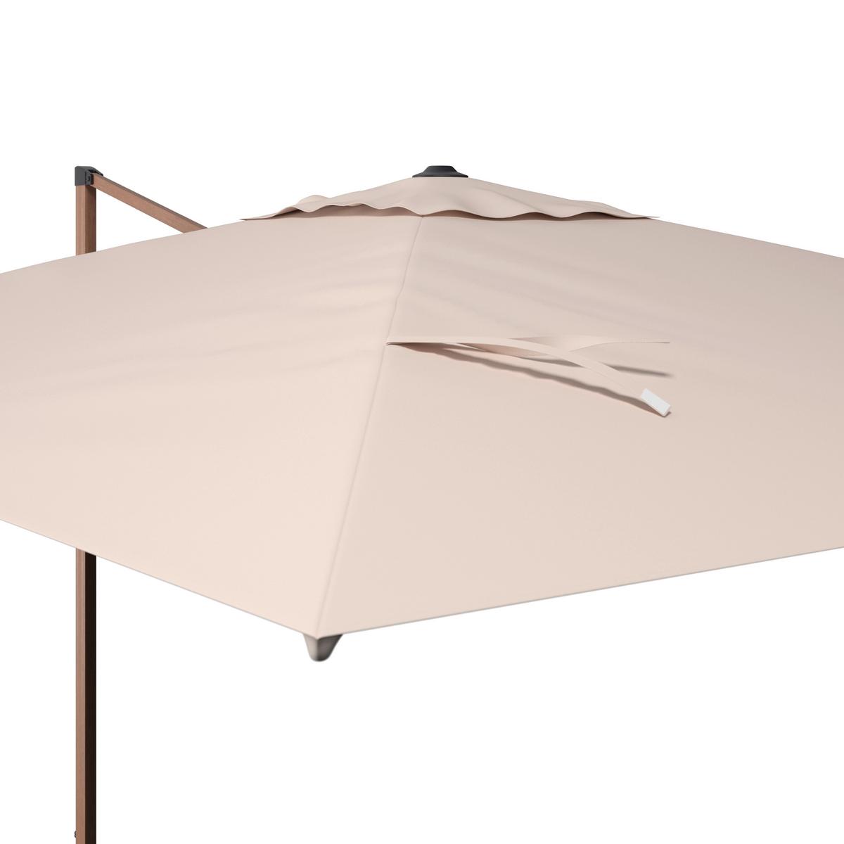 Ampelschirm Kairo Braun/Beige ca. 300x275x400cm - Beige/Braun, Basics, Textil/Metall (300/275/400cm)