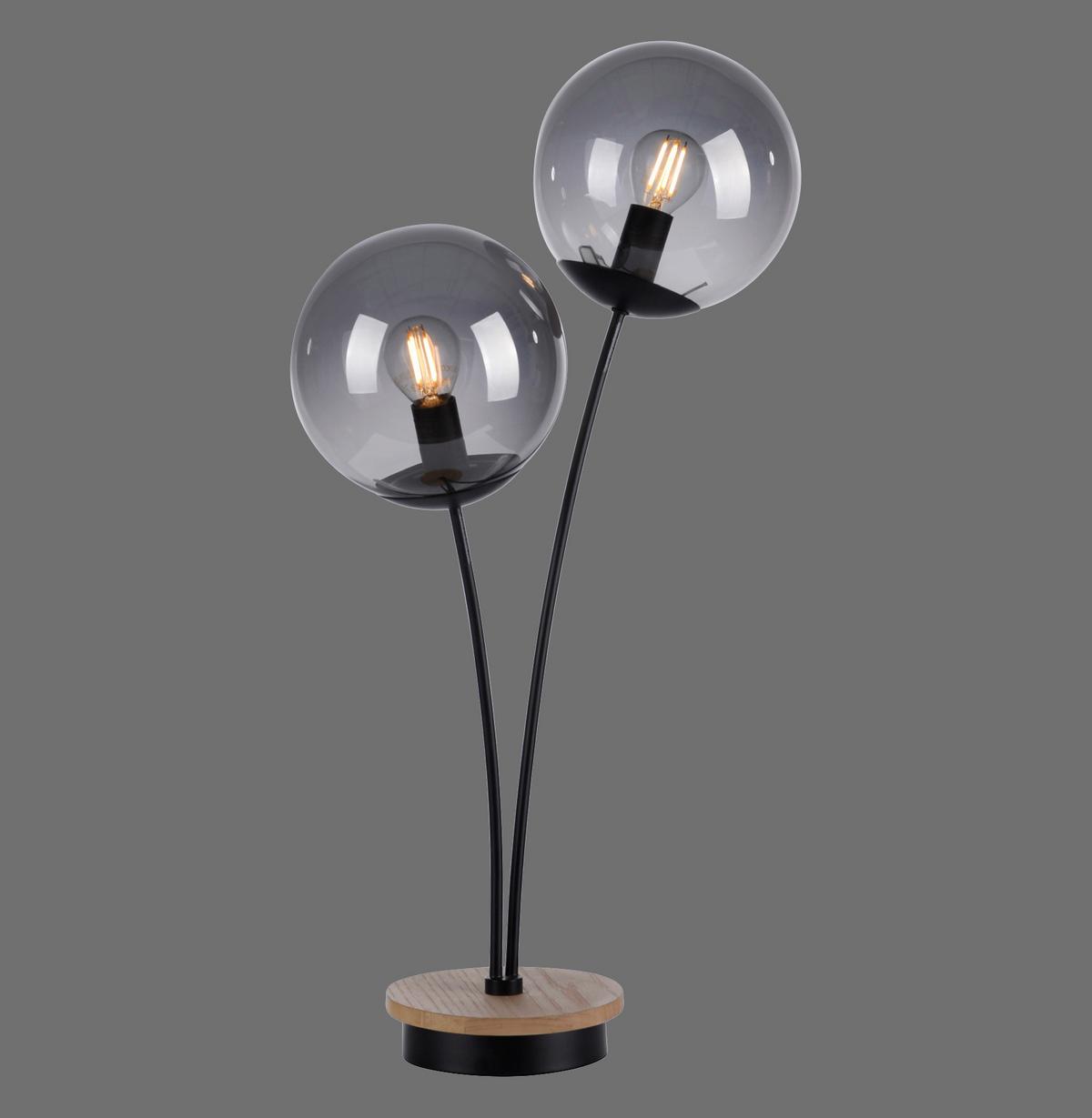 LAMPA STOŁOWA 11390-79 WIDOW - czarny, Natur, tworzywo sztuczne/metal (33,5/16/60cm)