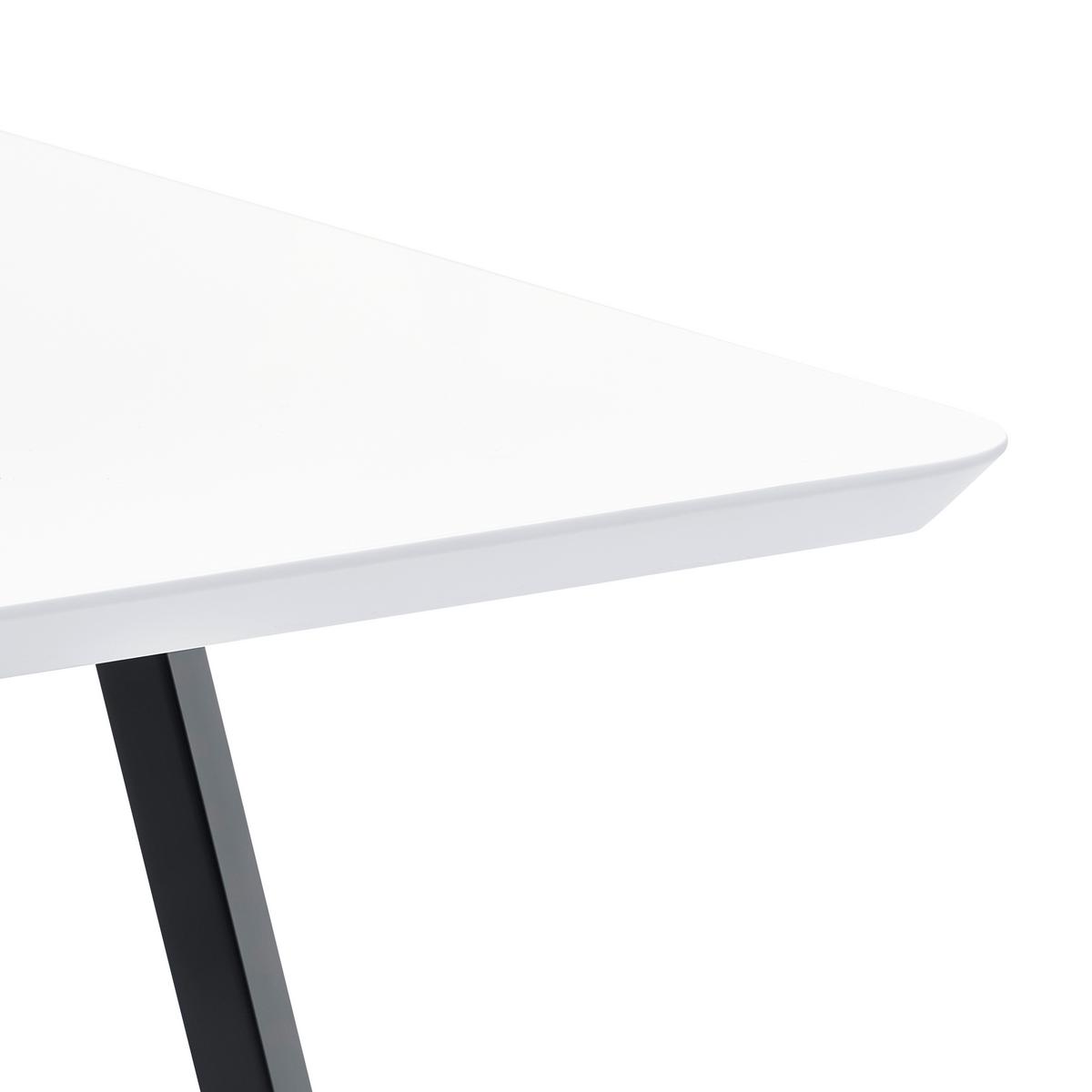 Măsuță de cafea NAPOLI - alb/negru, Modern, metal/material pe bază de lemn (70/45/70cm) - Modern Living