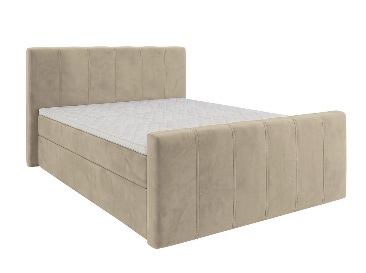 Boxbett Dana Plus Beige ca.140x200cm - Beige/Schwarz, Kunststoff/Textil (140/200cm) - Based