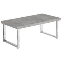Klubska Miza Liverpool, Siva, Barva Kroma - barve kroma/svetlo siva, Moderno, kovina/les (100/38/50cm)