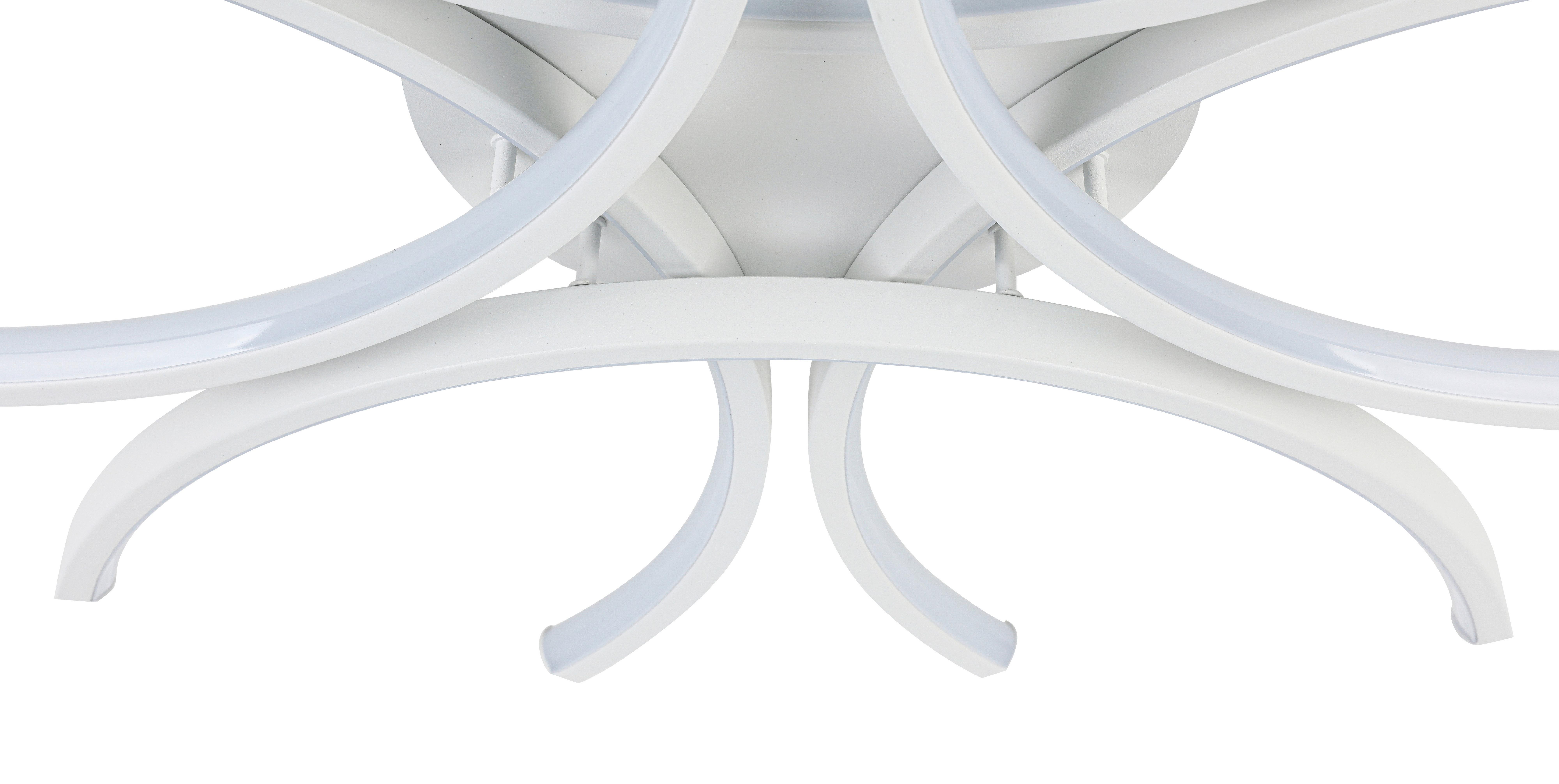 LED-TAKLAMPA WILMA - vit, Modern, metall/plast (60/60/8,5cm) - Mömax