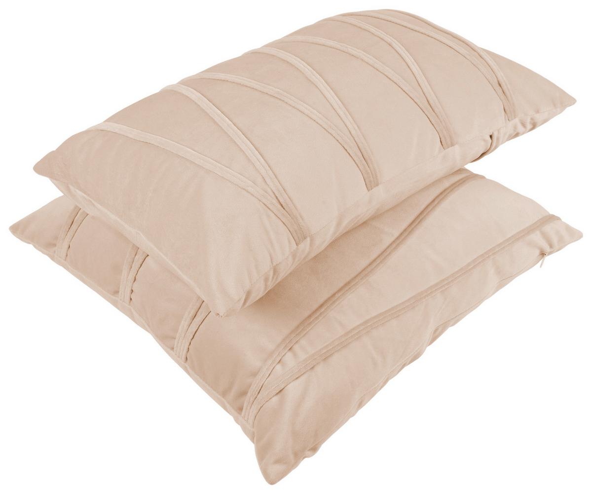 ZIERKISSENSET PAULINA 125 2ER-SET - Champagner, Konventionell (30x45/50x45cm)