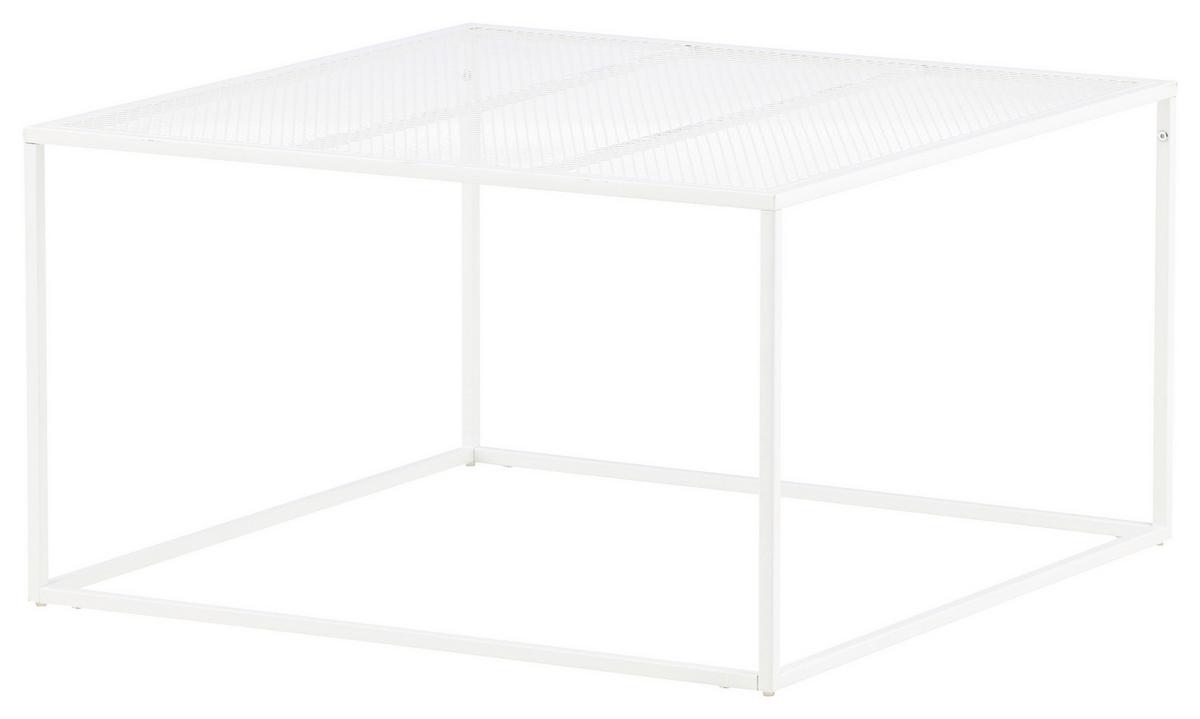 COUCHTISCH NETZ - Weiß, Design, Metall (80/80/45cm) - Livetastic