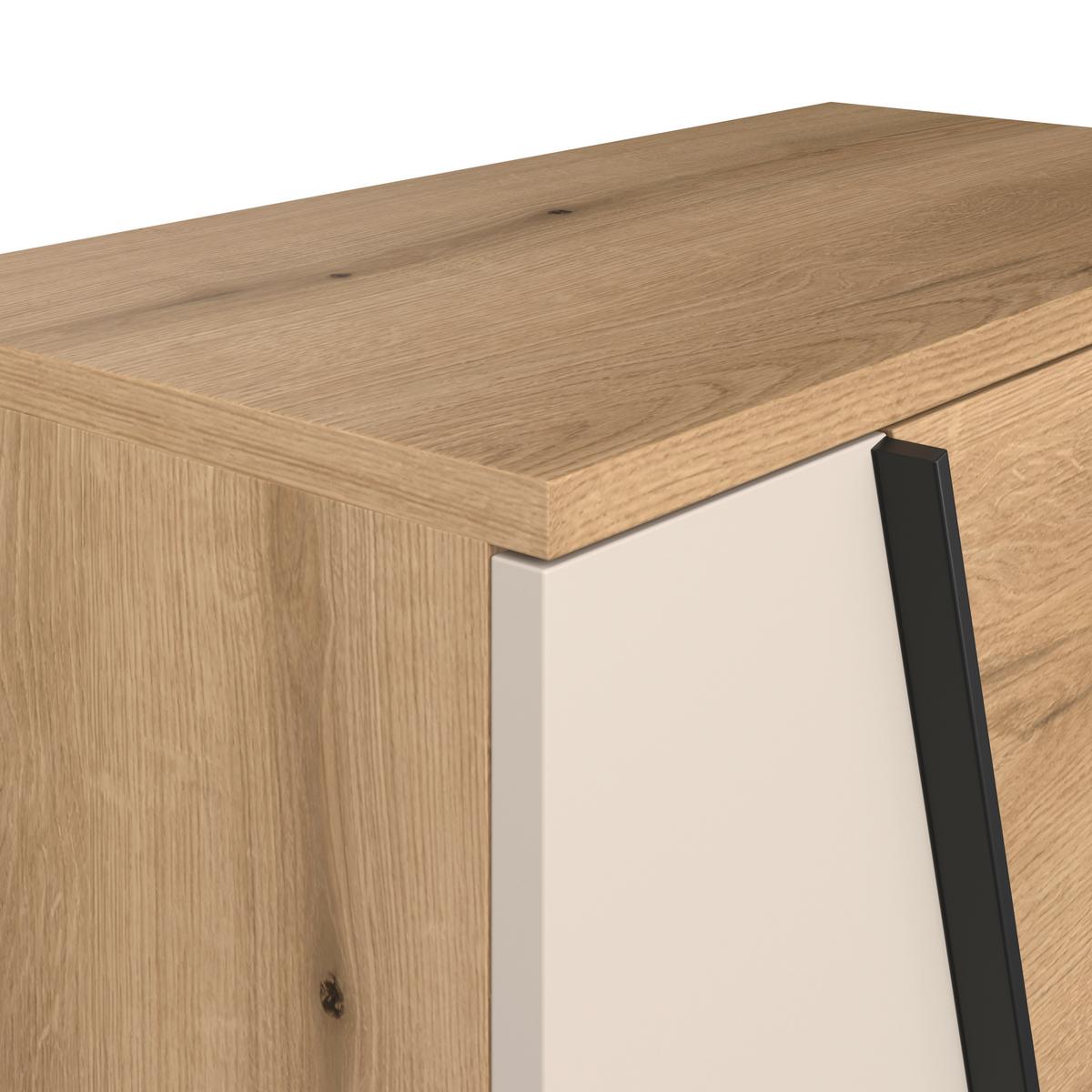 Venedig New Komoda - kašmir/boje hrasta, Moderno, drvni materijal/plastika (77/134/37cm) - Modern Living