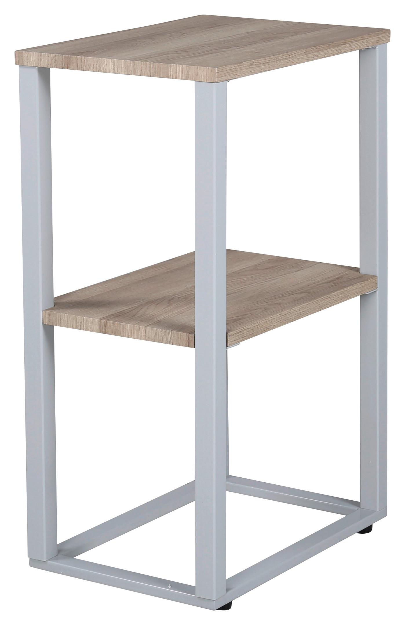 NACHTTISCH RISE - Grau, Design, Holz/Metall (30/70/45cm) - Livetastic