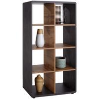 Regal Fontana Ftr02 - temno siva/barve hrasta, Moderno, leseni material (73,2/145/35cm) - Mömax