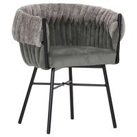 KRZESŁO Z PODŁOKIETNIKAMI TWISTY - ciemnoszary/czarny, Design, metal/tkanina (65/76/60cm) - Landscape