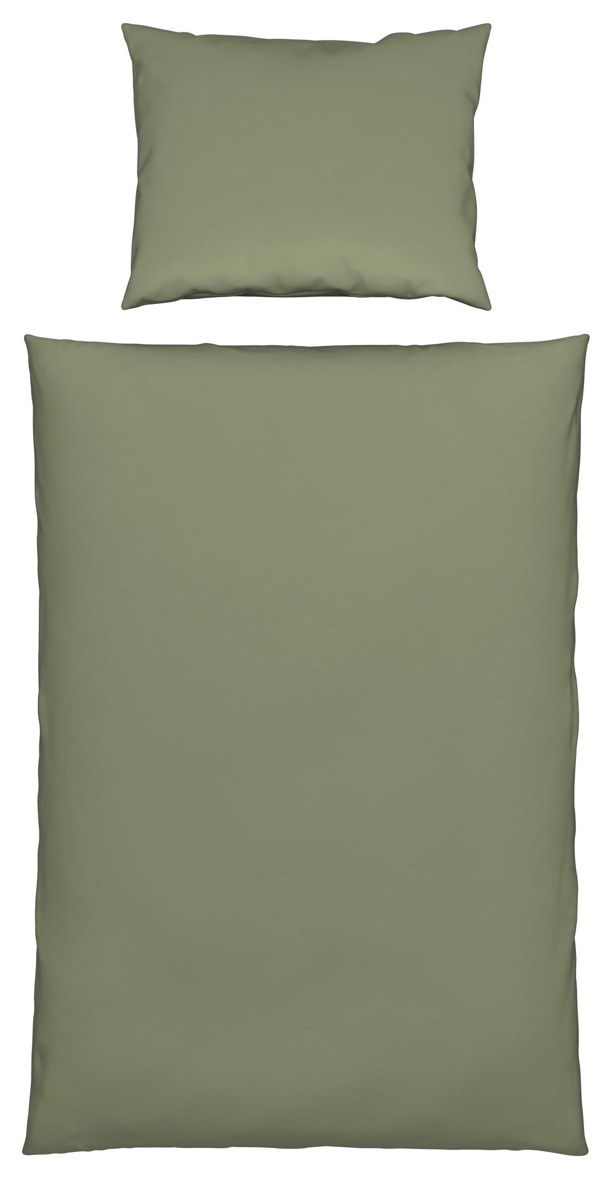 Bettwäsche Iris in Grün ca. 160x210cm - Grün, Modern, Textil (160/210cm) - Modern Living