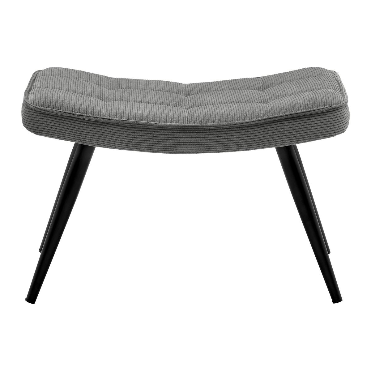 Taburet GUNVOR - gri, Modern, lemn/metal (59,5/39/40cm) - Mömax
