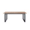 TUINTAFEL RUBY - Teakkleuren/Donkergrijs, Modern, Kunststof/Metaal (210/75/100cm) - Bessagi Garden
