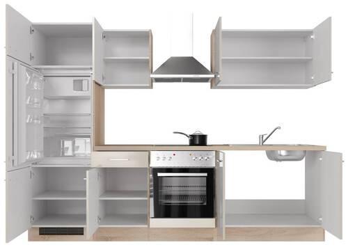 Kuhinjski Blok Nepal - barve nerjavečega jekla/kašmir, Moderno, kovina/leseni material (270cm) - FlexWell