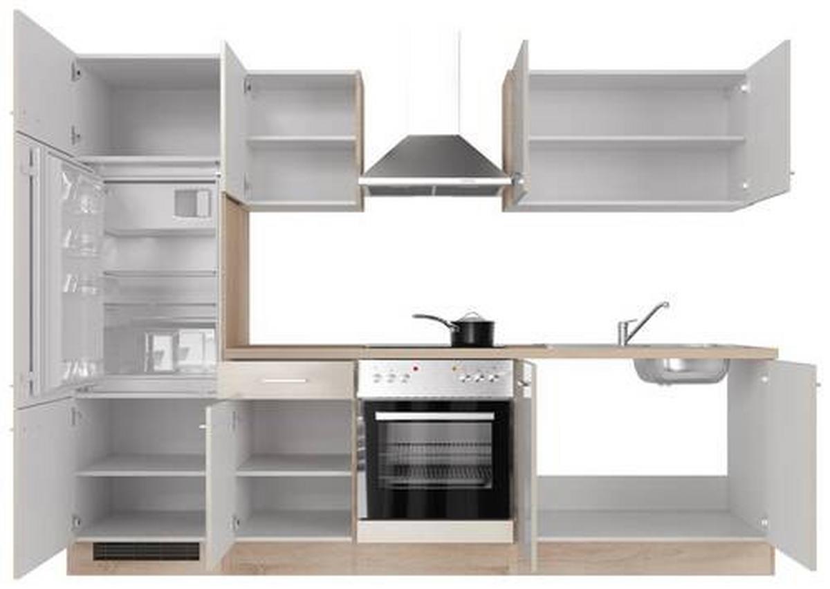 Kuhinjski Blok Nepal - barve nerjavečega jekla/kašmir, Moderno, kovina/leseni material (270cm) - FlexWell