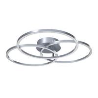 LAMPA SUFITOWA LED FONTANA *SBN* - kolor aluminiowy, Design, tworzywo sztuczne/metal (71/52/9cm) - Novel