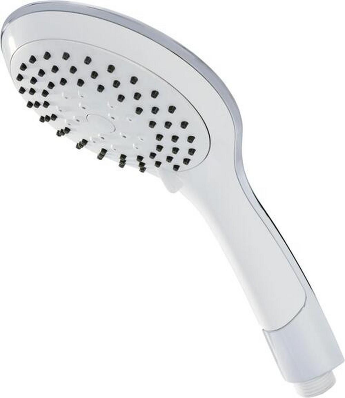 Handbrause Broadway Chromfarben/Weiß - Chromfarben/Weiß, Kunststoff (12/3,5/26cm) - Schütte