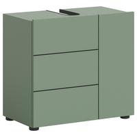 Waschbeckenunterschrank Vira ca. 60x57 cm Grün - Schwarz/Grün, MODERN, Holzwerkstoff/Kunststoff (60/57/34cm) - MID.YOU