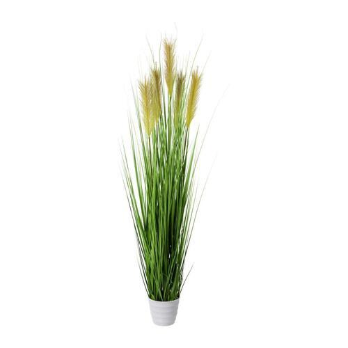 Dekogras Fleur, ca. 150cm - Grün, MODERN, Kunststoff (150cm) - P & B