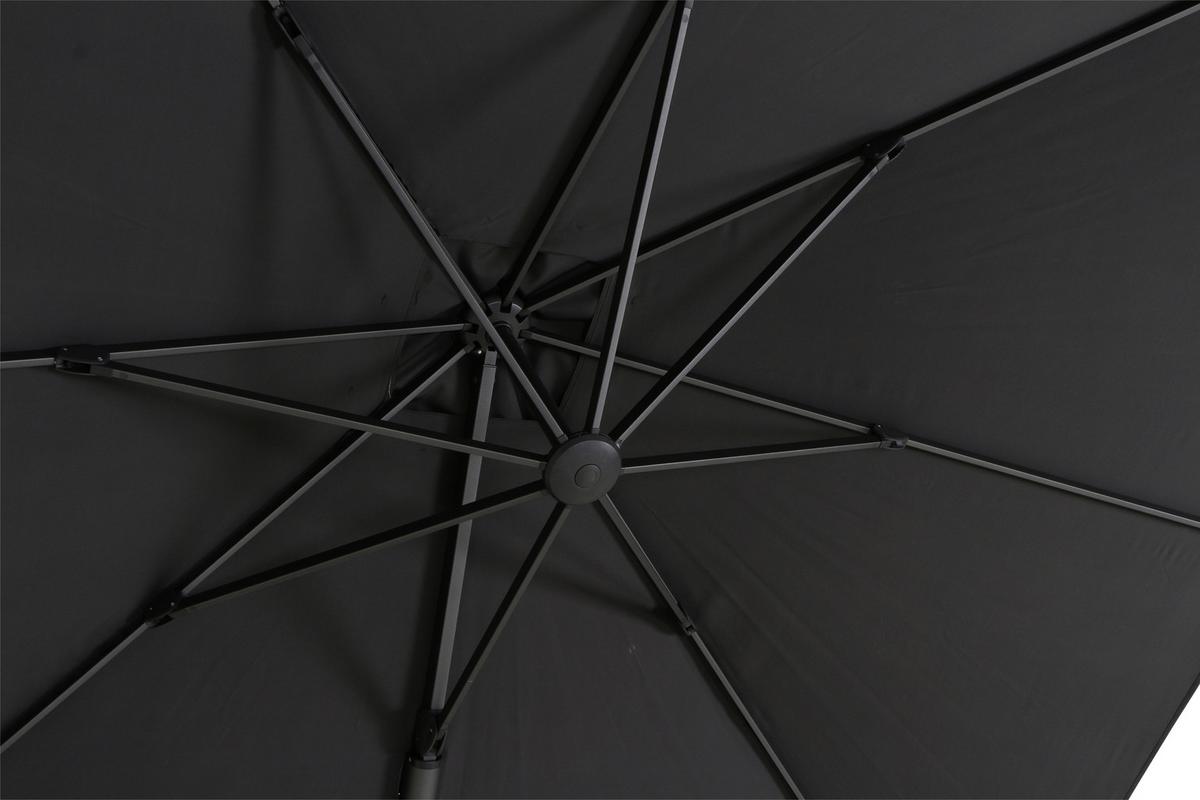 Ampelschirm California N+ B: 300 H: 263 cm Anthrazit - Anthrazit, KONVENTIONELL, Textil/Metall (300/300cm) - Siena Garden