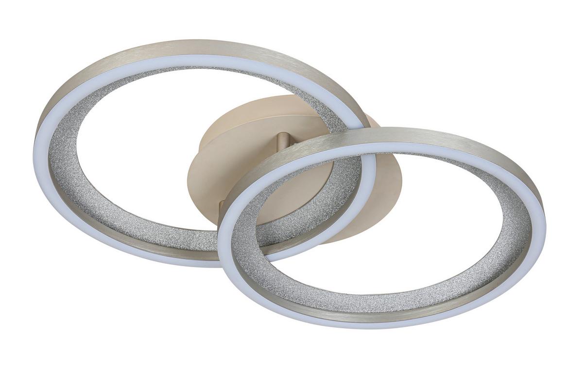 Led Svjetiljka Stropna Krista - srebrne boje/boje pijeska, Moderno, metal/plastika (53,5/33,5/7,5cm) - Mömax