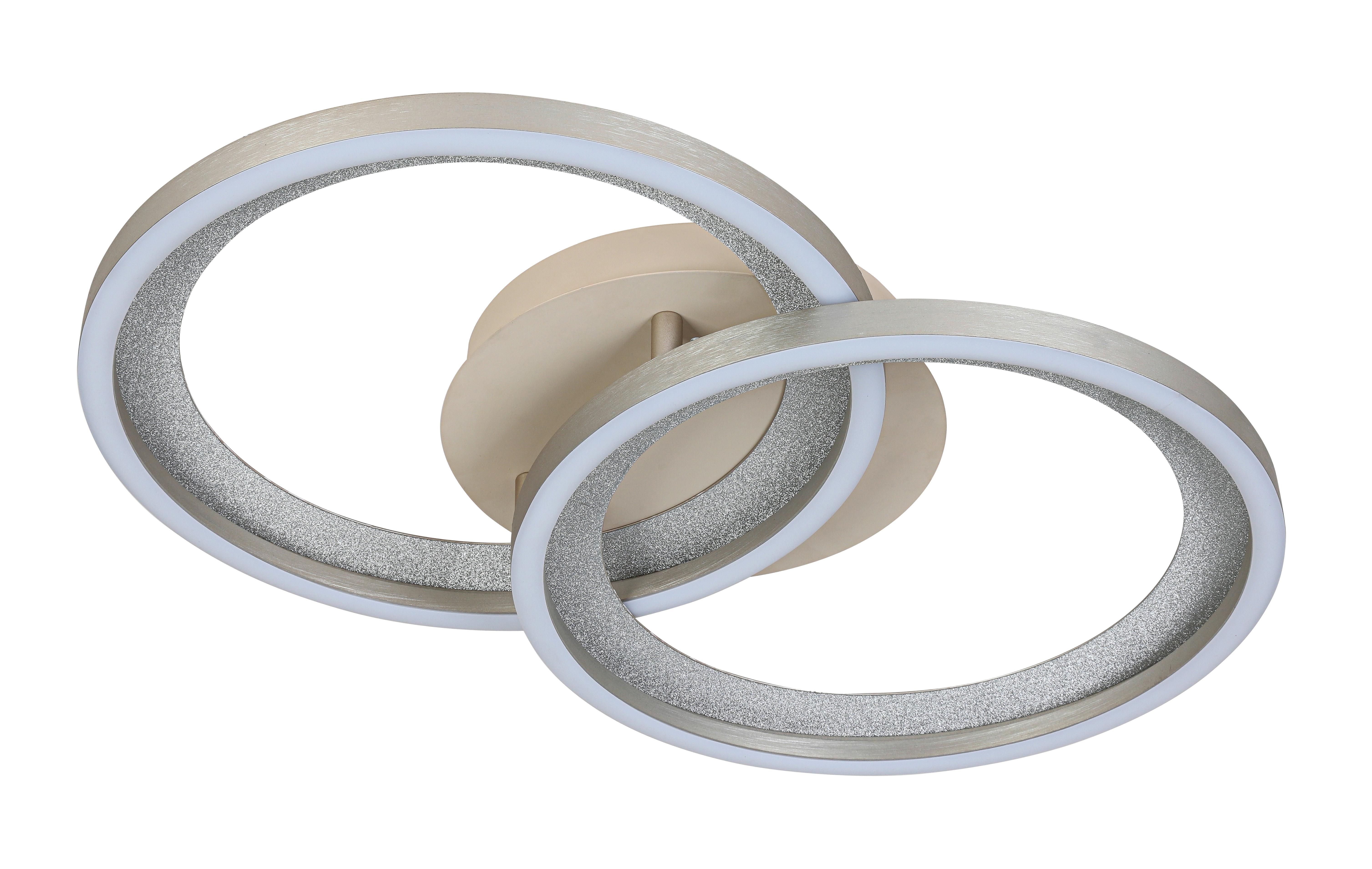 LED-TAKLAMPA KRISTA - sandfärgad/champagne, Modern, metall/plast (53,5/33,5/7,5cm) - Mömax