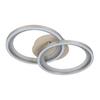 LED-TAKLAMPA KRISTA - sandfärgad/champagne, Modern, metall/plast (53,5/33,5/7,5cm) - Mömax